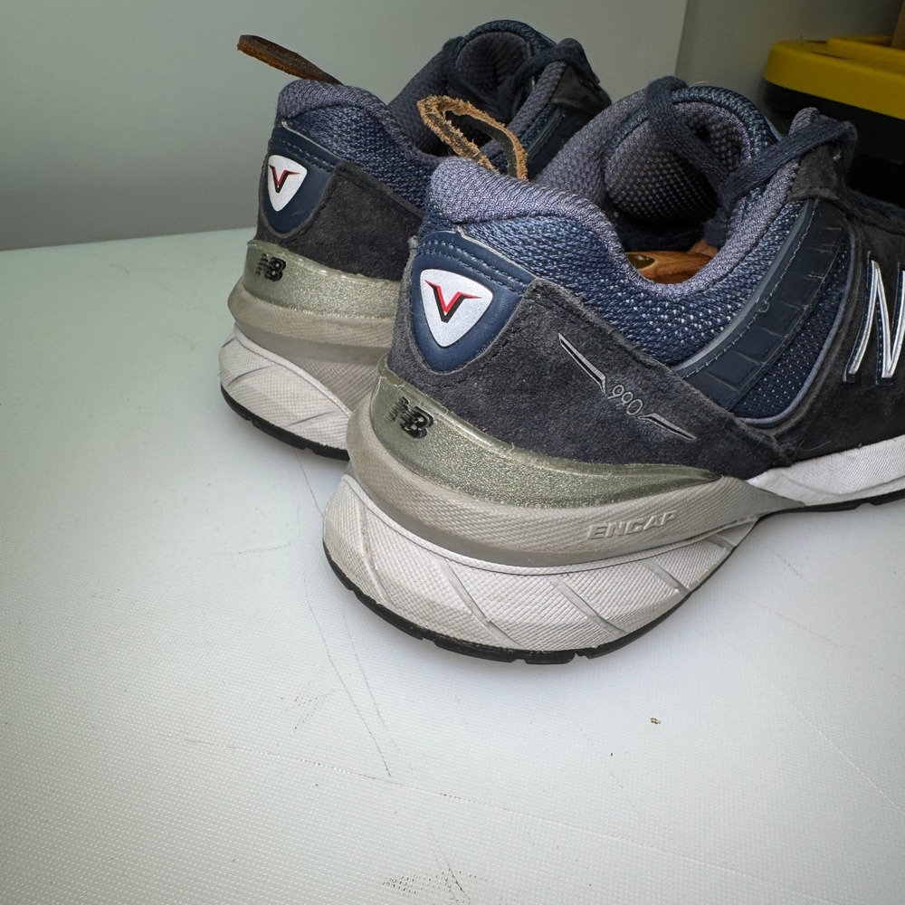 New Balance 990v5 Women 8 Wide Navy Blue Suede Running Shoes W990NV5 Made in USA - Picture 6 of 9